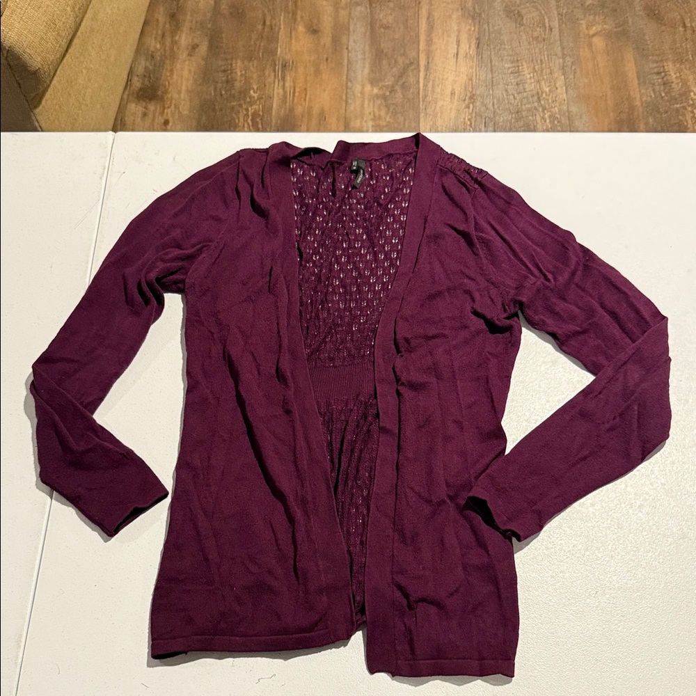 Maurices Deep Purple Cardigan Sweater